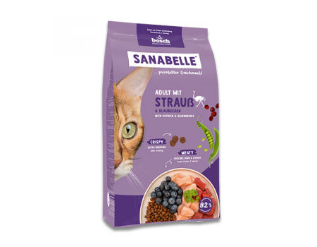 Корм для котів Sanabelle Adult (страус із чорницями) 8 кг