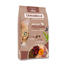 Сухой корм Sanabelle Indoor, для домашних кошек, цесарка с клюквой, 8 кг