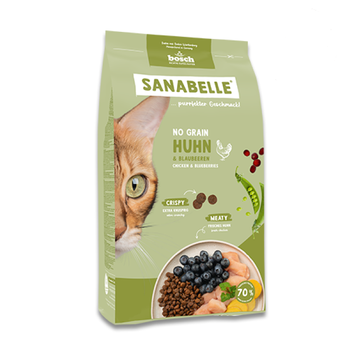 Корм для котів Sanabelle No Grain (курка із чорницями) 2 кг