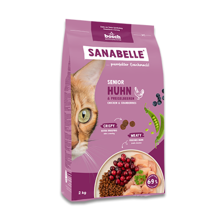 Корм для котів Sanabelle Senior (курка із журавлиною) 2 кг
