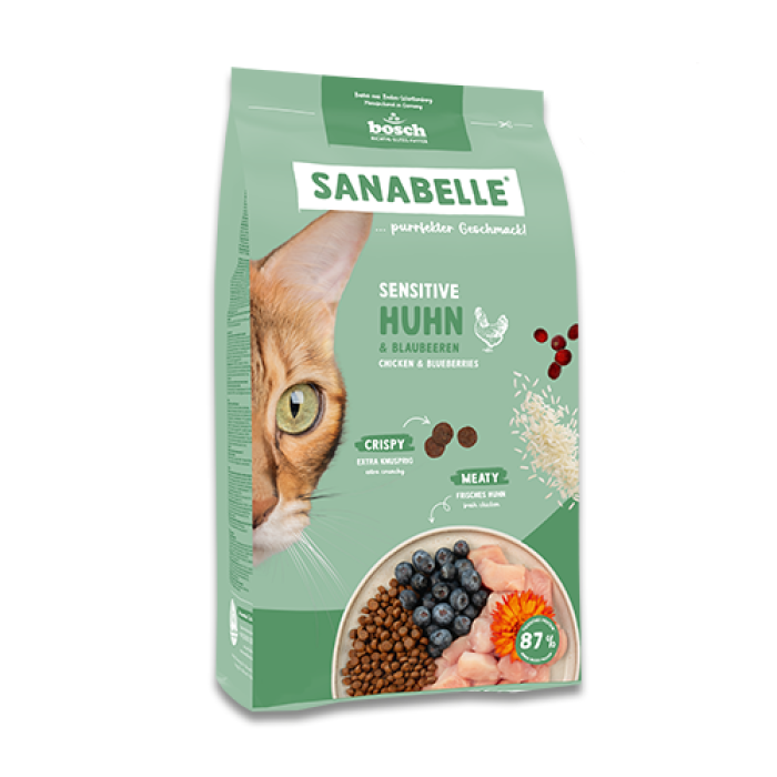 Корм для котів Sanabelle Sensetive (курка із чорницями) 400 г