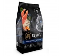 Savory Adult Cat Fresh Salmon & White Fish Сухий корм для дорослих дов..