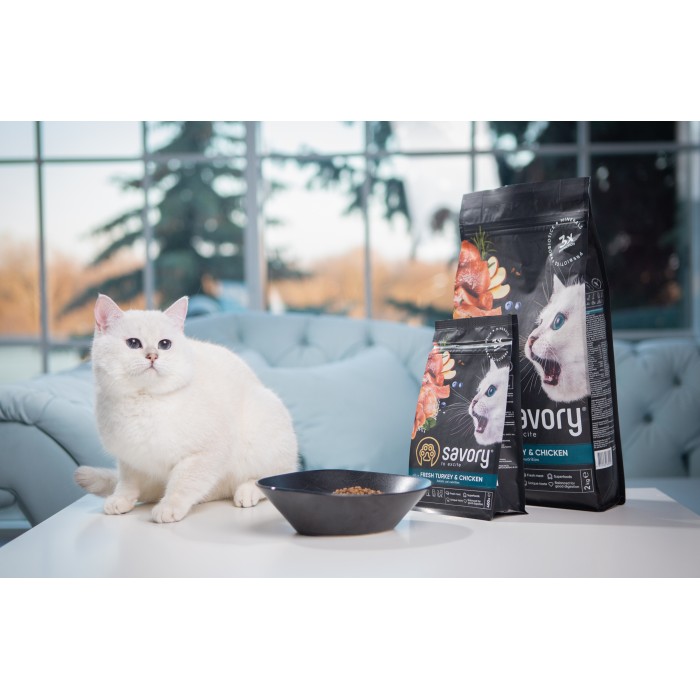 Сухой корм для котят Savory Kitten Chicken with Fresh Turkey со свежим мясом индейки и курицей, 400 г