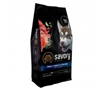 Savory Junior Large rich in Fresh Turkey & Chicken Сухой корм для щенк..