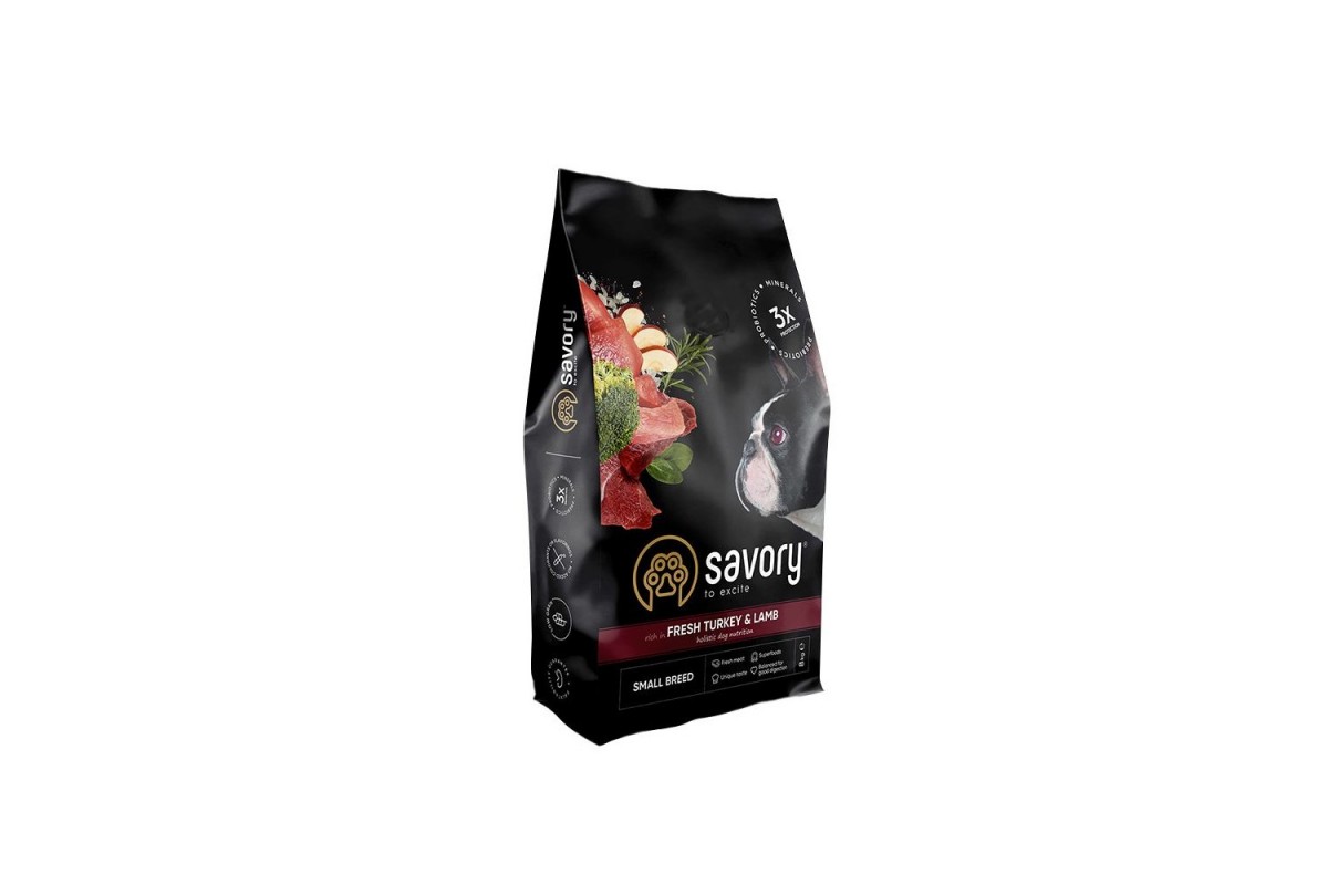 サリー　 シヴァライズ　foodie Savory Small Breed rich in Fresh Turkey & Lamb Сухий корм для