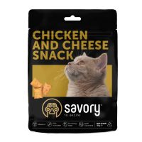Savory Cats Snacks Pillows Gourmand Chicken and Cheese хрумкі подушечки з куркою та сиром для котів 180 г