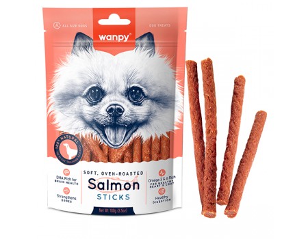 Wanpy ПАЛИЧКИ З ЛОСОСЕМ (Salmon Sticks) ласощі для собак 100г