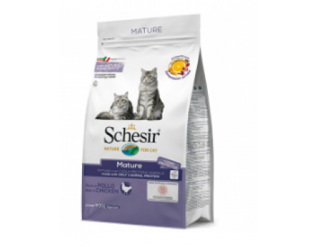 Schesir Cat Mature ШЕЗИР ДЛЯ ПОЖИЛЫХ сухой монопротеиновый корм для пожилых котов,  0,4 кг , 