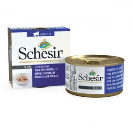 Вологий корм Schesir Tuna Whitebait, натуральні консерви для кішок, ту..