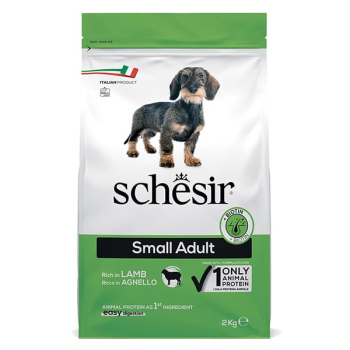 Schesir Dog Small Adult Lamb ШЕЗІР ДОРОСЛИЙ МАЛИХ ЯГНЯ сухий монопротеїновий корм для собак малих порід, 2 кг,