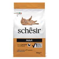 Schesir Cat Adult Chicken ШЕЗИР ДОРОСЛИЙ КУРИЦЯ сухий монопротеїновий суперпреміум корм для котів, 0,4 кг,