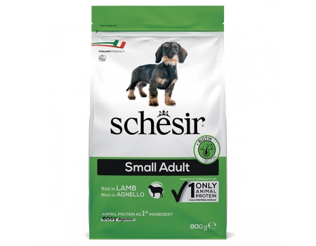 Schesir Dog Small Adult Lamb ШЕЗИР ВЗРОСЛЫЙ МАЛЫХ ЯГНЁНОК сухой монопротеиновый корм для собак малых пород,  800 г , 