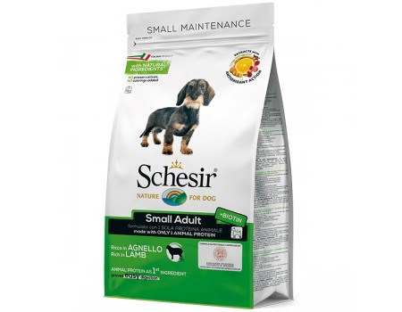 Schesir Dog Small Adult Lamb ШЕЗІР ДОРОСЛИЙ МАЛИХ ЯГНЯ сухий монопротеїновий корм для собак малих порід, 2 кг,