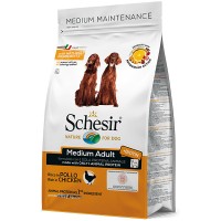 Schesir Dog Medium Adult Chicken ШЕЗИР ВЗРОСЛЫЙ СРЕДНИХ КУРИЦА сухой монопротеиновый суперпремиум корм для собак средних пород,  3 кг , 