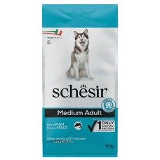 Schesir Dog Medium Adult Fish ШЕЗИР ДОРОСЛИЙ СЕРЕДНІХ РИБА сухий монопротеїновий корм для собак середніх порід, 12 кг,