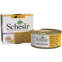 Schesir Tuna Mango ШЕЗИР ТУНЕЦ С МАНГО натуральные консервы для кошек, влажный корм тунец с манго, банка 75 г , 