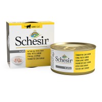 Schesir Cat Tuna Surimi ШЕЗИР ТУНЕЦ С СУРИМИ натуральные консервы для кошек, влажный корм тунец с сурими в желе, банка 85 г , 