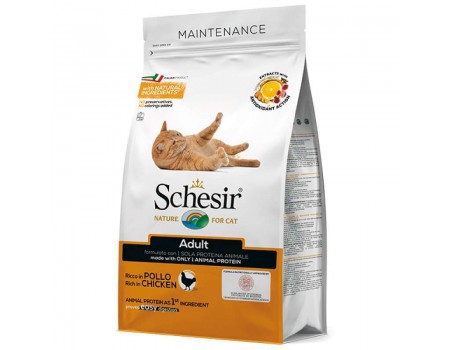 Schesir Cat Adult Chicken ШЕЗИР ВЗРОСЛЫЙ КУРИЦА сухой монопротеиновый корм для котов , 5 кг, ПЭ см.