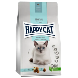 Happy Cat Sensitive Magen&Darm,Сухой корм для кошек с уткой и рисом, 4..