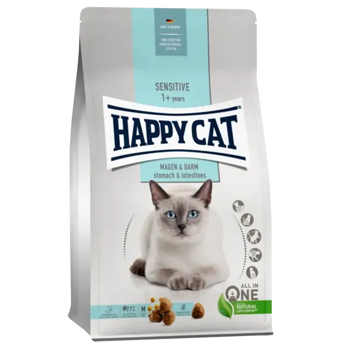 Happy Cat Sensitive Magen&Darm, Сухий корм для кішок з качкою та рисом, 4 кг