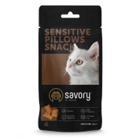 Хрустящие лакомства Savory Cats Snacks Pillows Sensitive для котов с чувствительным пищеварением, 60 г
