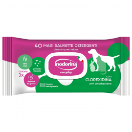 Inodorina Everyday Clorexidina - Вологі серветки для котів та собак з ..