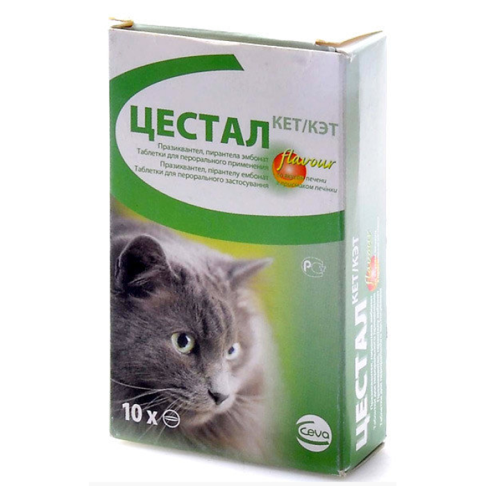 Ceva (Сева) ЦЕСТАЛ КЕТ - антигельмінтний препарат для кішок 8 таб