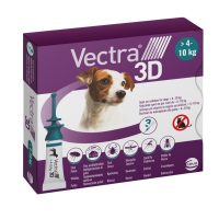 Ceva (Сева) VECTRA 3D (ВЕКТРА 3D) краплі від бліх та кліщів для собак 4.1-10.0 кг (3 х 1,6мл)