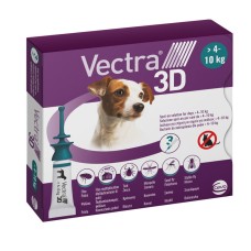 Ceva (Сева) VECTRA 3D (ВЕКТРА 3D) краплі від бліх та кліщів для собак 4.1-10.0 кг (3 х 1,6мл)