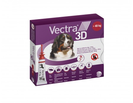 Ceva (Сева) VECTRA 3D (ВЕКТРА 3D) капли от блох и клещей для собак  40.1- 65.0 кг(3х8,0мл)