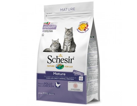 Schesir Cat Mature ШЕЗИР ДЛЯ ПОЖИЛЫХ сухой монопротеиновый корм для пожилых котов , 1.5 кг.