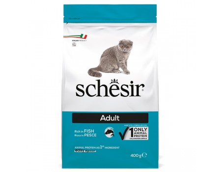 Schesir Cat Adult Fish ШЕЗИР ДОРОСЛИЙ РИБА сухий монопротеїновий корм для котів, 0,4 кг