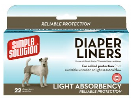 SIMPLE SOLUTION Disposable Diaper Liners - Flow LIGHT  влагопоглощающие гигиенические прокладки для животных, 22шт