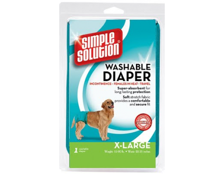 SIMPLE SOLUTION Washable Diaper X-Large гигиенические трусы многоразового использования для собак 1шт, XL