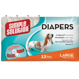 SIMPLE SOLUTION Disposable Diapers Large гігієнічні підгузки для твари..