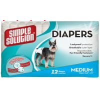 SIMPLE SOLUTION Disposable Diapers Medium гігієнічні підгузки для тварин, 12 шт, M