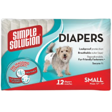 SIMPLE SOLUTION Disposable Diapers Small гігієнічні підгузки для тварин, 12 шт, S