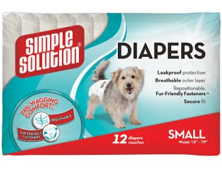 SIMPLE SOLUTION Disposable Diapers Small  гигиенические подгузники для животных, 12 шт, S