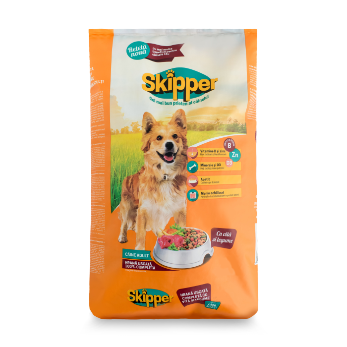 Сухой корм для собак SKIPPER говядина и овощи, 3 кг