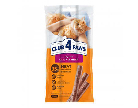 М'ясна паличка Club 4 Paws (Клуб 4 лапи) Premium, зі смаком качки та яловичини, 15 г
