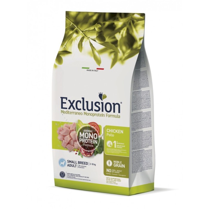 Сухой корм Exclusion Adult Chicken Small Breed для взрослых собак мелких пород, с курицей, 7 кг