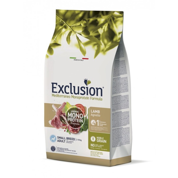 Сухой корм Exclusion Adult Lamb Small Breed для взрослых собак мелких пород, с ягненком, 2 кг
