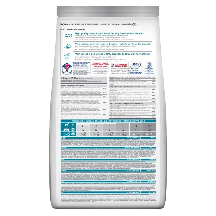 Беззерновий сухий корм для собак Hills SP Can Adult Hypoallergenic S&M, лосось, 1.5 кг