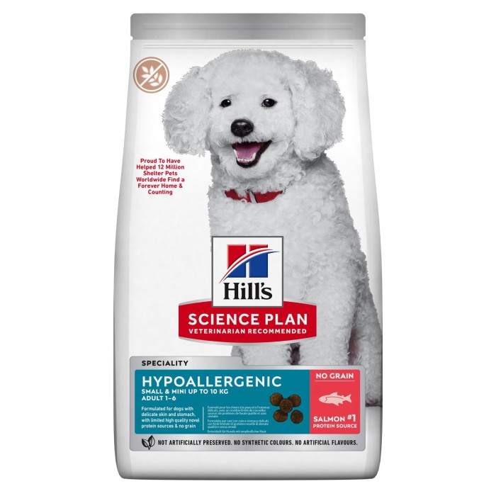 Беззерновий сухий корм для собак Hills SP Can Adult Hypoallergenic S&M, лосось, 6 кг