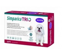 Сімпарика ТРІО таблетки для собак від 2,5 до 5 кг, 1 табл...