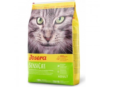 Josera SensiCat - Сухой корм Йозера СенсиКэт для взрослых кошек с чувствительным пищеварением 10 кг