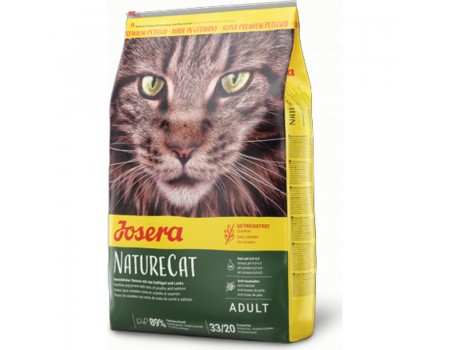 Josera Nature Cat — беззерновий сухий корм для дорослих котів та кошенят старше 6 місяців (домашня птиця, лосось) 10 кг
