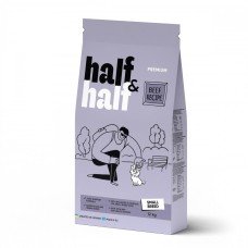 Корм сухой HalfHalf для взрослых собак маленьких пород с говядиной 12 кг