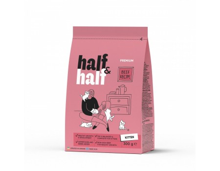 Корм сухой HalfHalf для котят с говядиной 2 кг