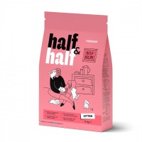 Корм сухой HalfHalf для котят с говядиной 8 кг